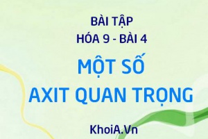 Bài tập về một số axit quan trọng: Axit clohidric HCl và Axit sunfuric H2SO4 - Hóa lớp 9 bài 4